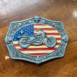 American Flag Motorcycle Belt Buckle